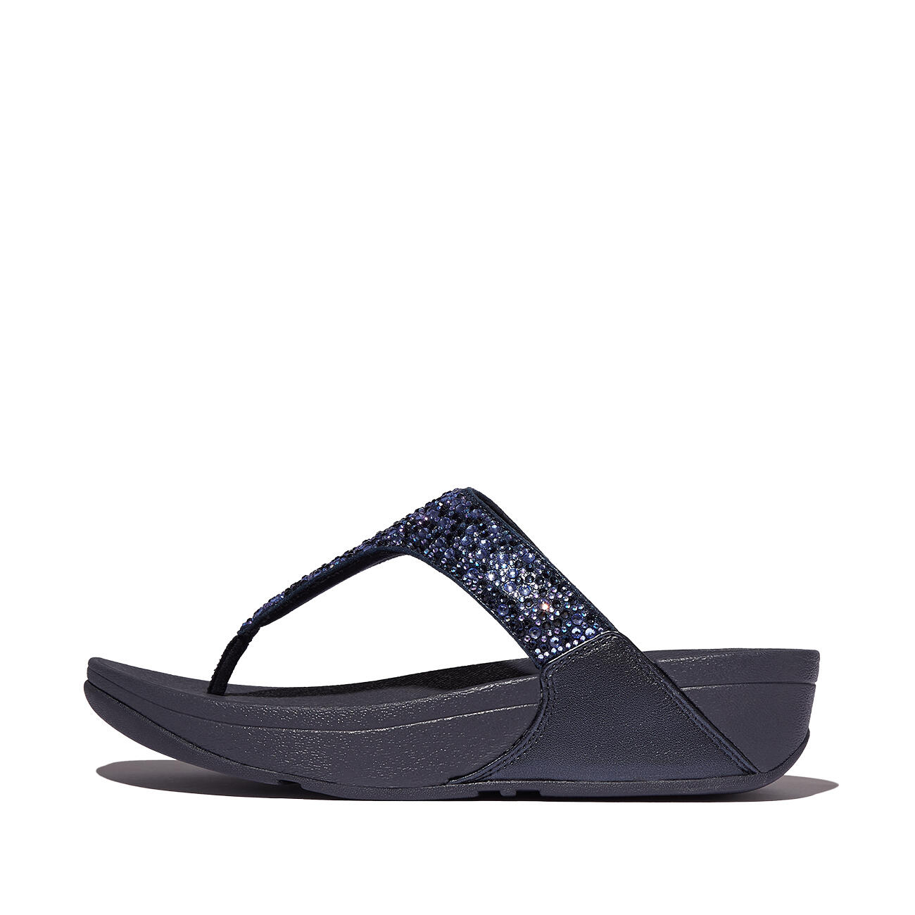 FITFLOP FitFlop Lulu Crystal-Mix Toe-Post Sandals  MIDDERNACHTBLAUW 36 3/7