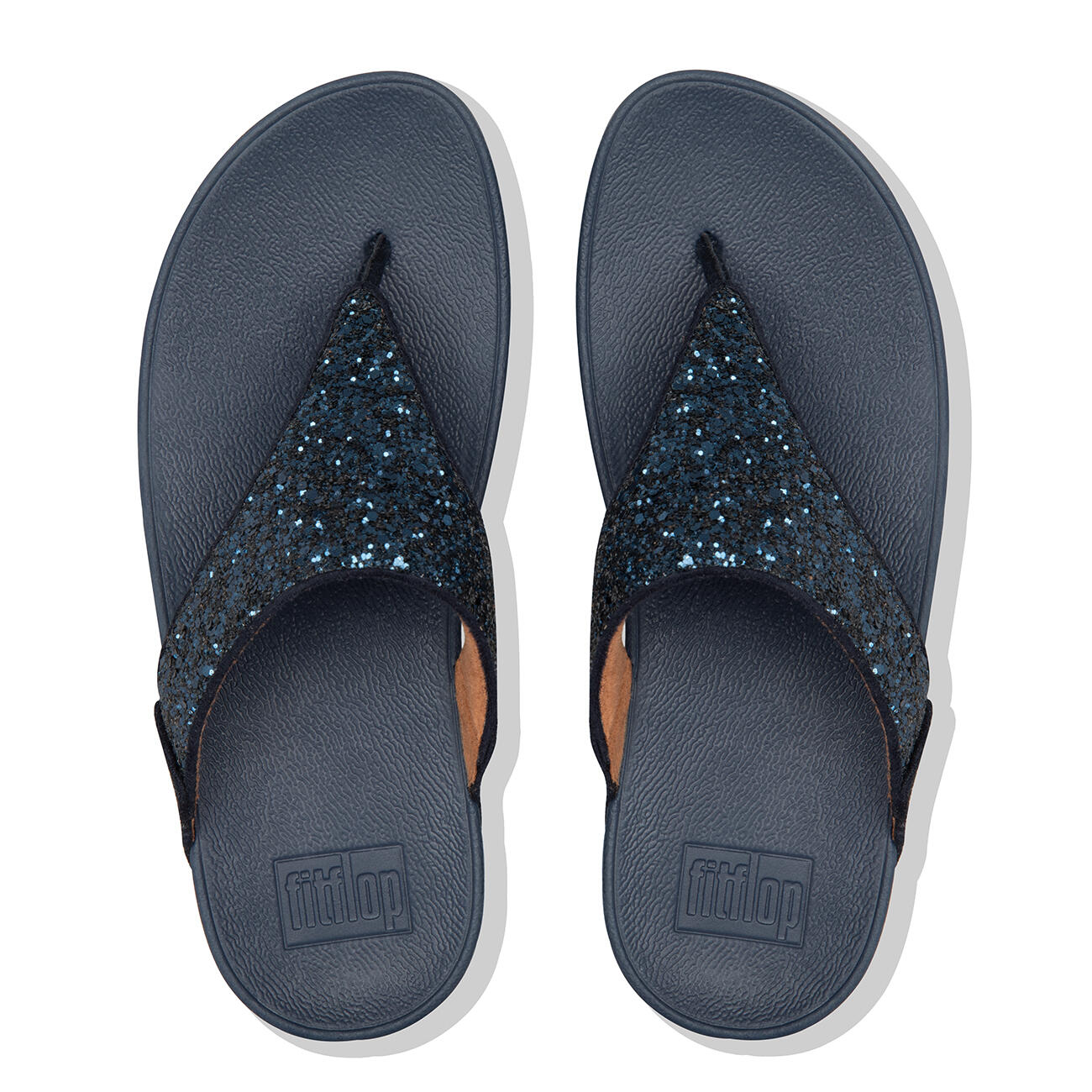 FITFLOP FitFlop Lulu Glitter Toe-Thongs PU Glitter  MIDDERNACHTBLAUW 40 3/7