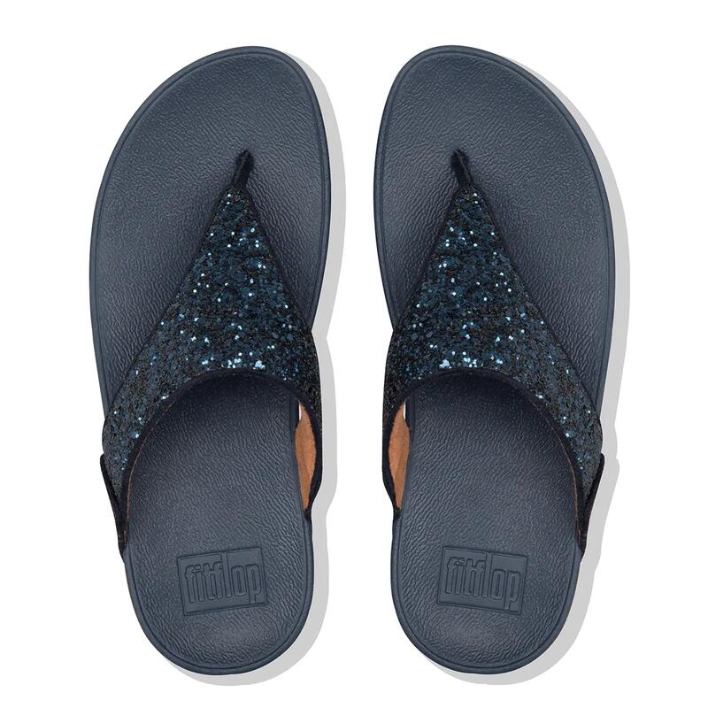 FITFLOP Lulu Glitter Toe-Thongs PU Glitter  MIDDERNACHTBLAUW 40