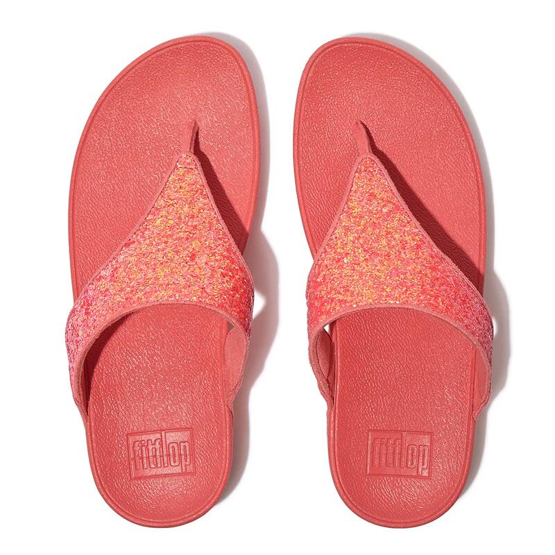 FITFLOP FitFlop Lulu Glitter Toe-Thongs PU Glitter  ROZE KORAAL 40