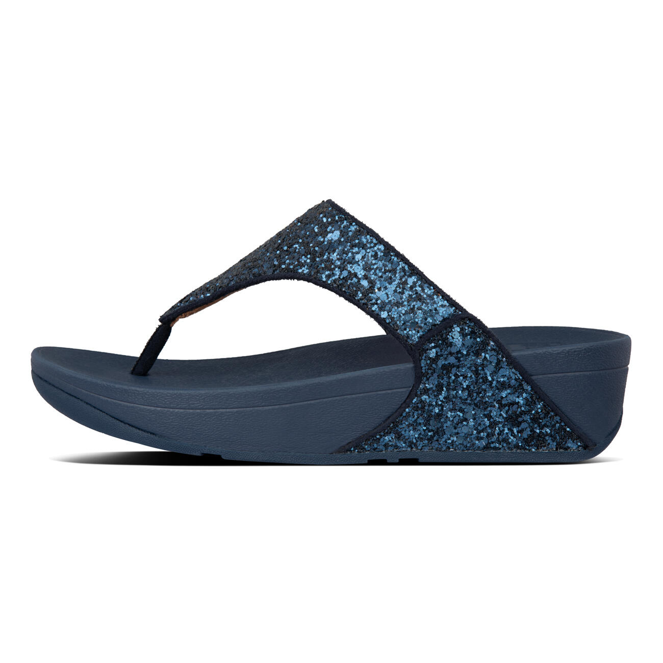 FITFLOP FitFlop Lulu Glitter Toe-Thongs PU Glitter  MIDDERNACHTBLAUW 40 4/7