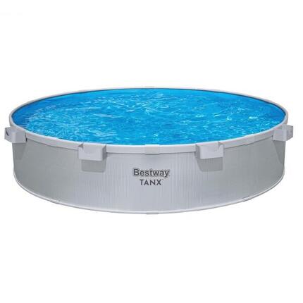 Bestway Piscine acier ronde Bestway Stock Tank TANX 305 x 61 cm gris galvanisé