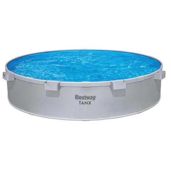 Bestway Piscine acier ronde Bestway Stock Tank TANX 305 x 61 cm gris galvanisé