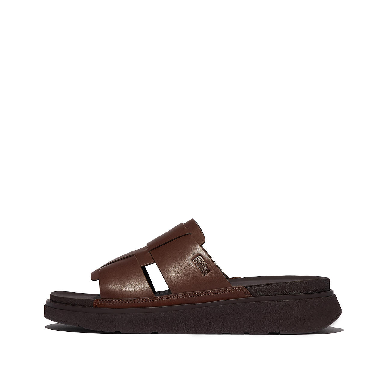 FITFLOP FitFlop Gen-FF Mens Leather Fishmerman Slides  BRUIN 41 3/7