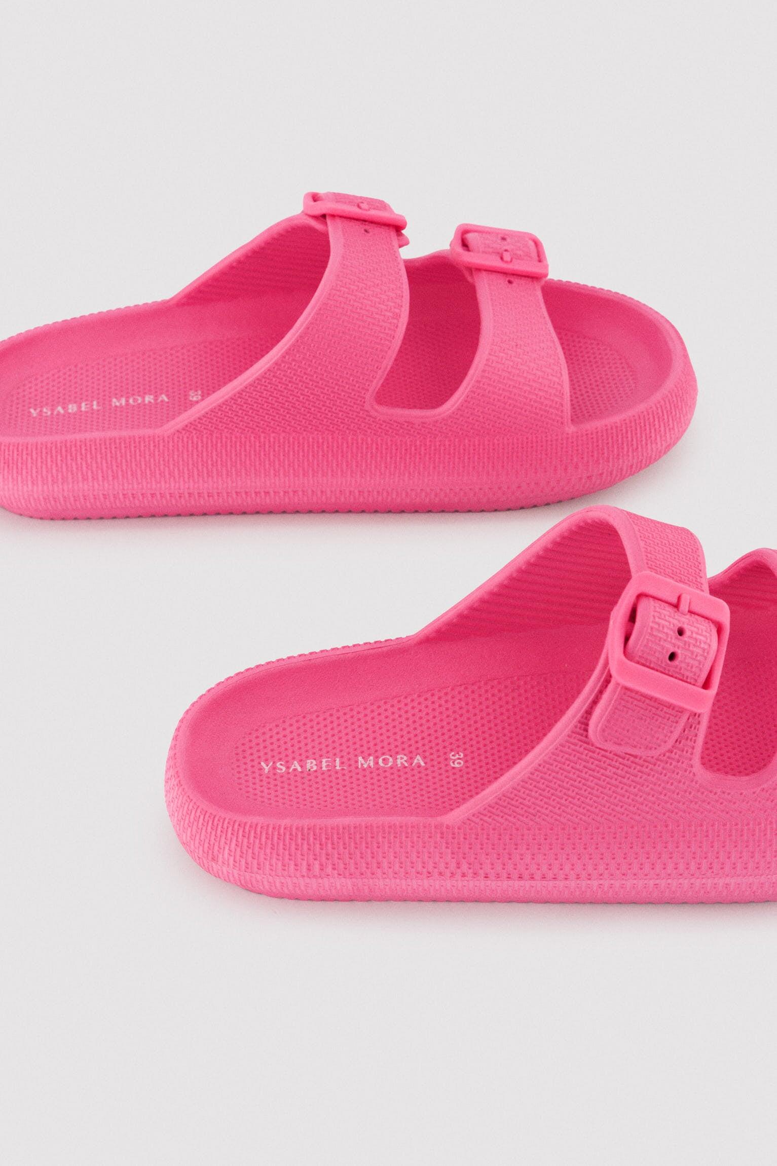 Chanclas de playa hebillas antideslizantes extra comfort rosa 3/3