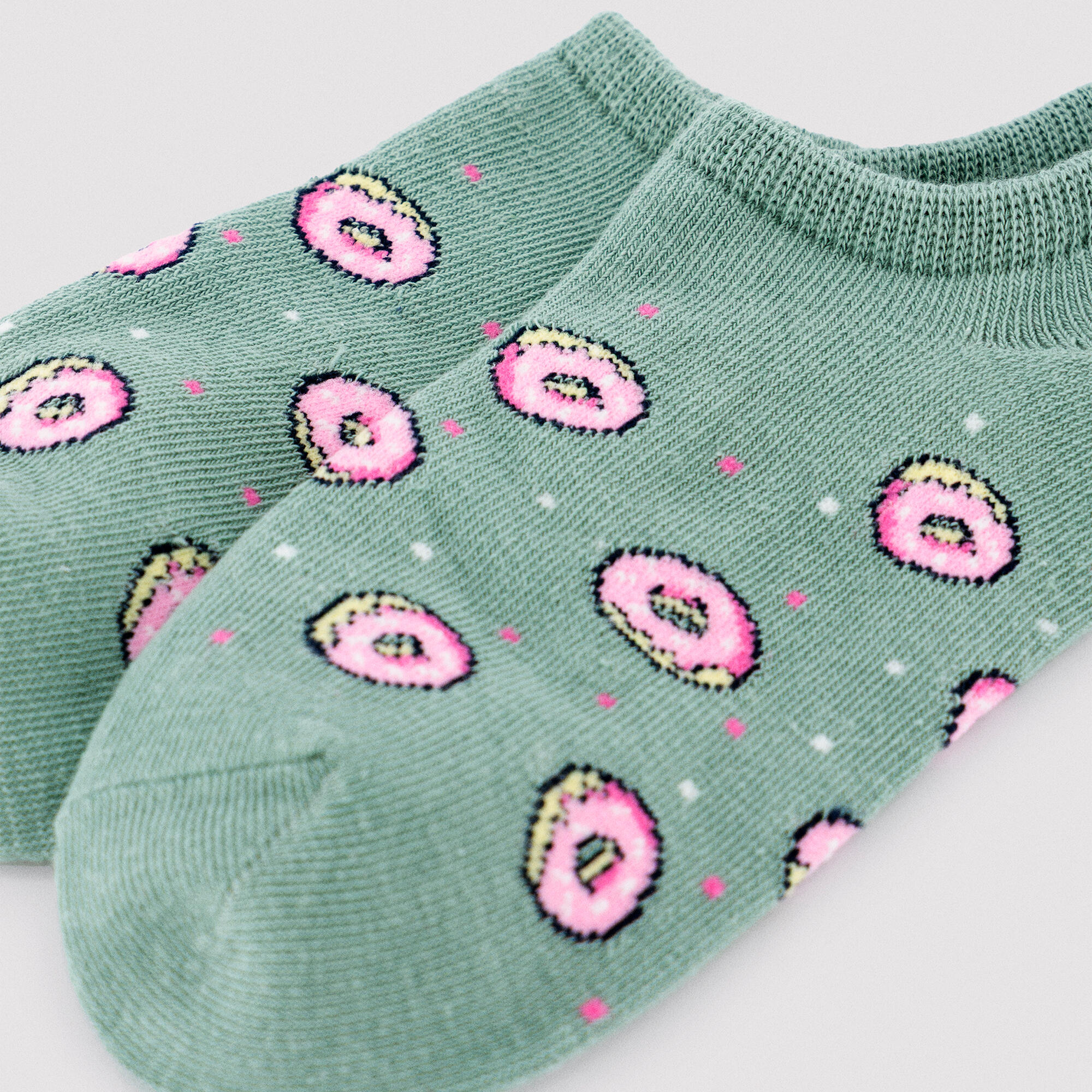 Lot de 4 chaussettes roses à motifs gourmands 5/7