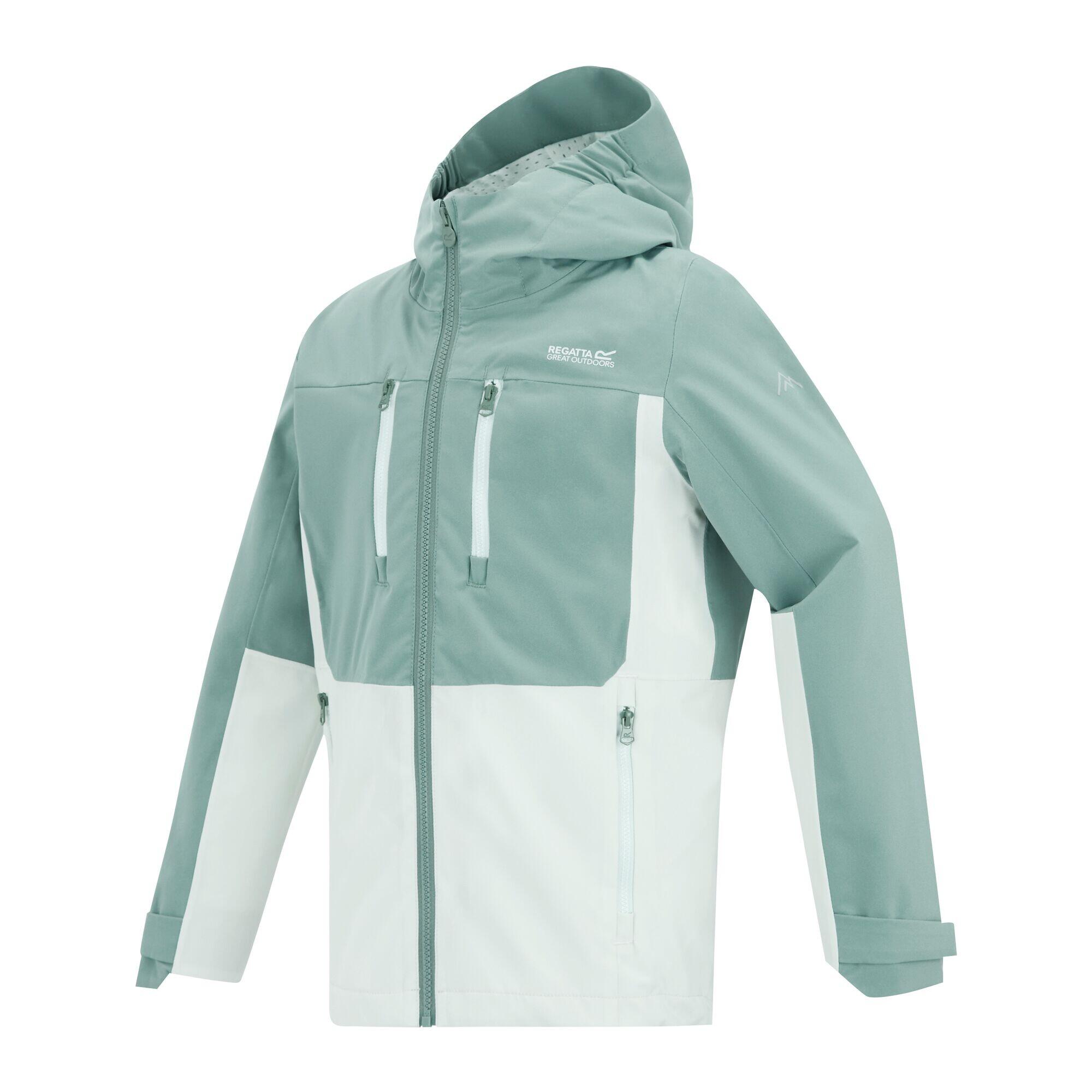Highton Giacca Impermeabile Monocromo Bambini Regatta Ivy Moss Nebbia Oceanica 3/5