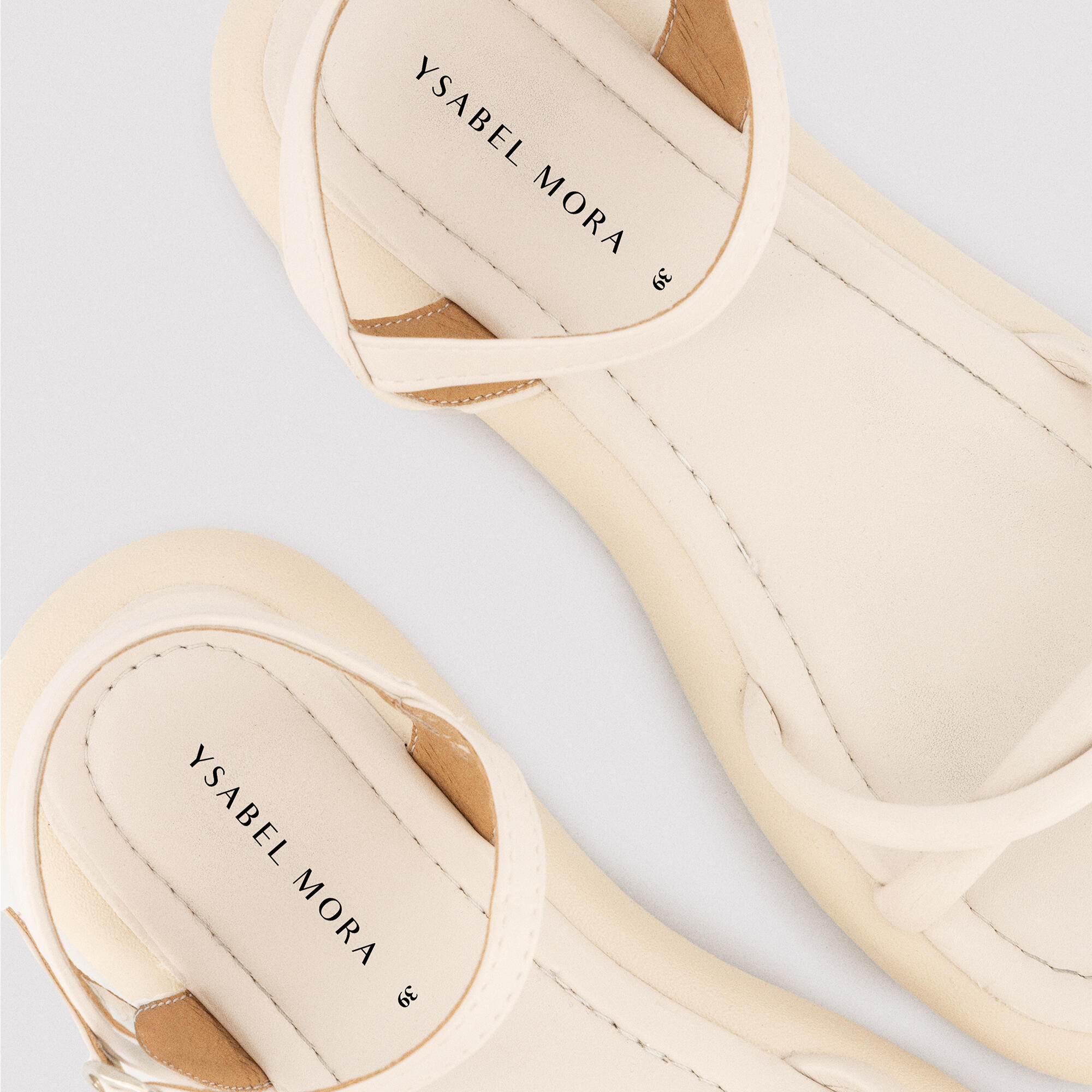 Sandalias casual marfil 3/3
