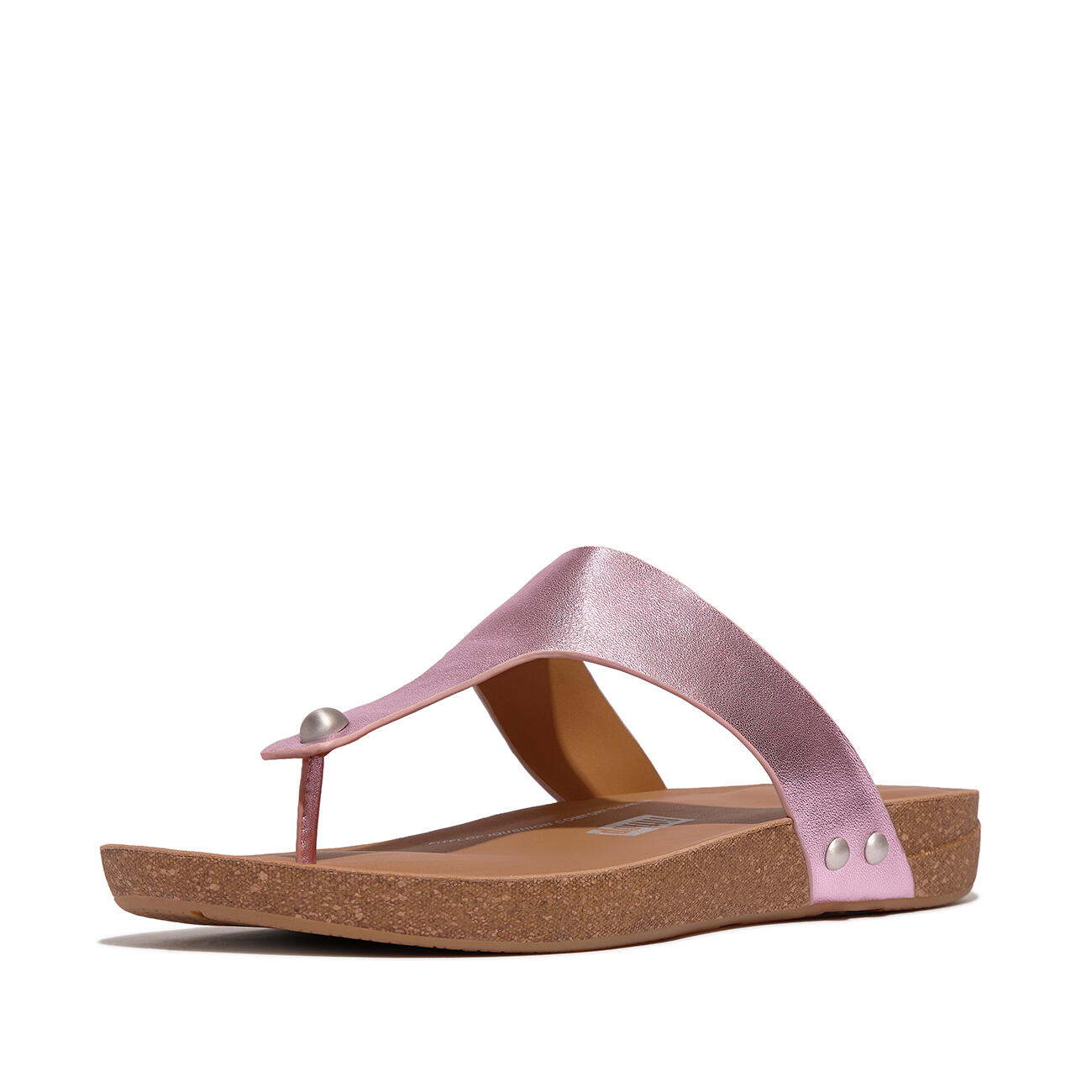 FITFLOP FitFlop Iqushion Metallic-Leather Toe-Post Sandals  PAARS 39 3/7