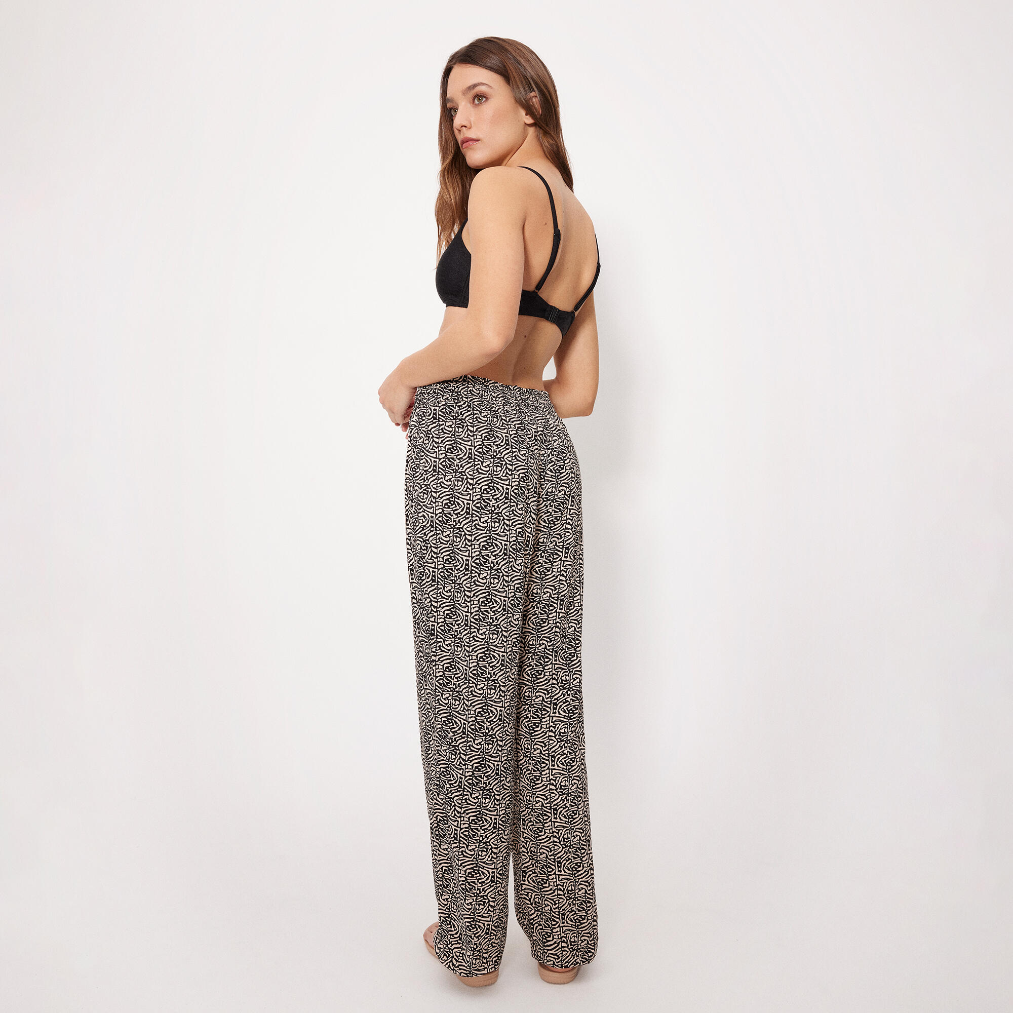 pantalon long imprimé ajustable 2/4