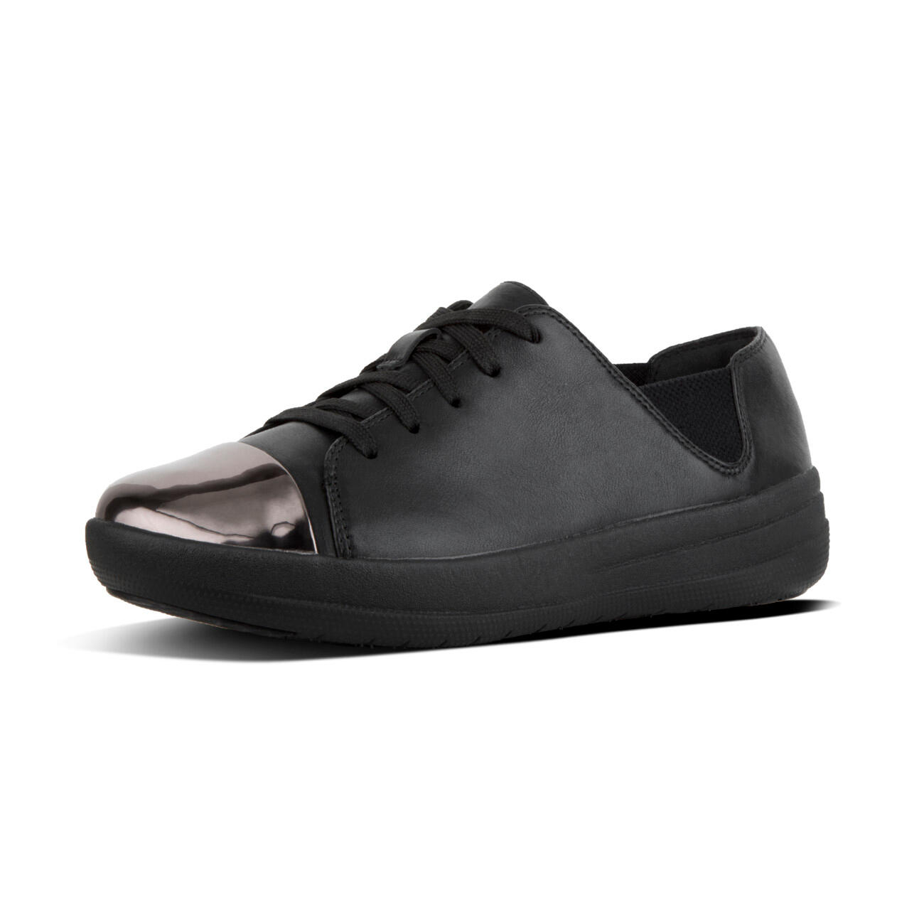 FITFLOP F-Sporty Mirror-Toe Sneaker Leather  ZWART 37 3/6