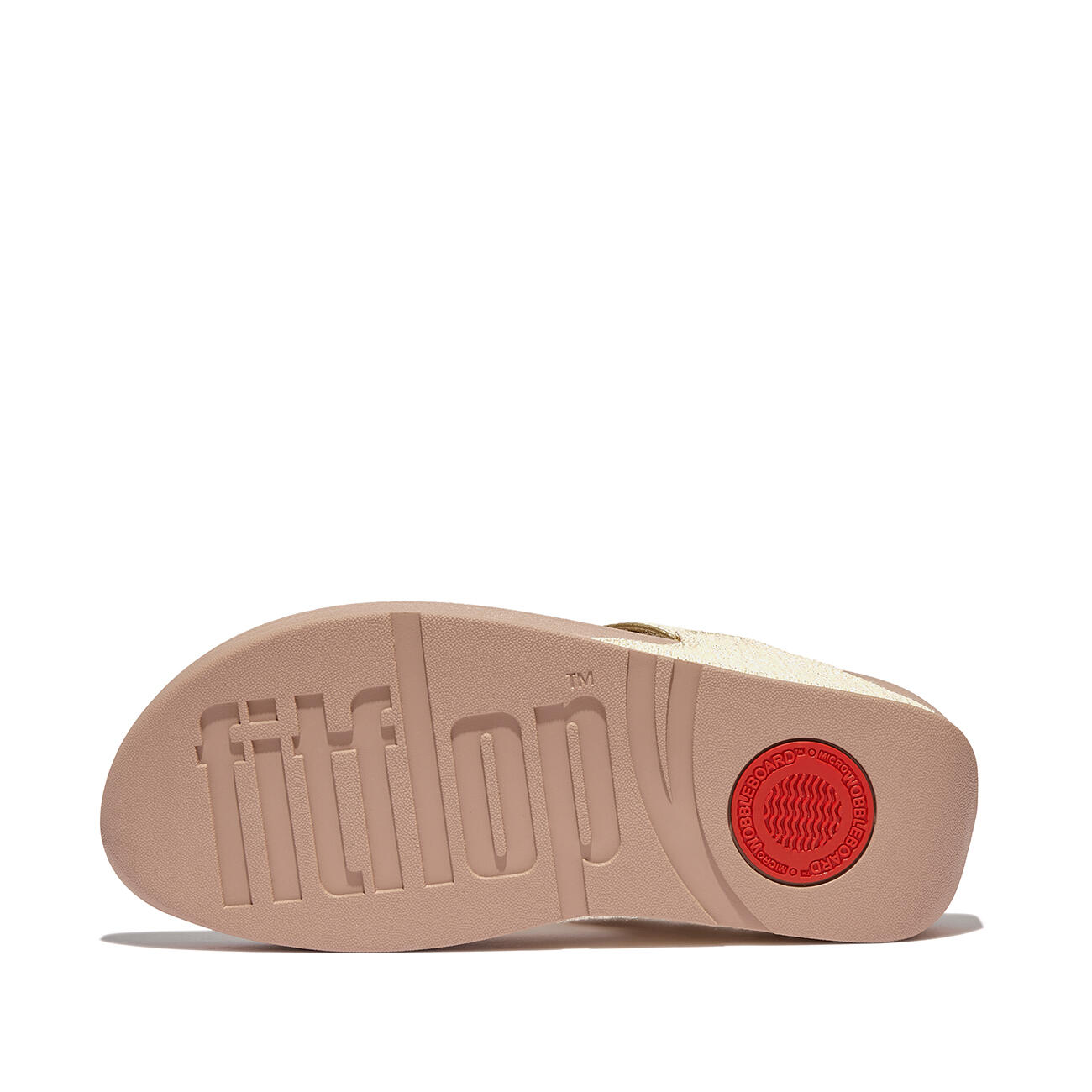 FITFLOP Lulu Shimmerweave Toepost Sandalen/Slippers  STEENBEIGE MIX 42 5/7