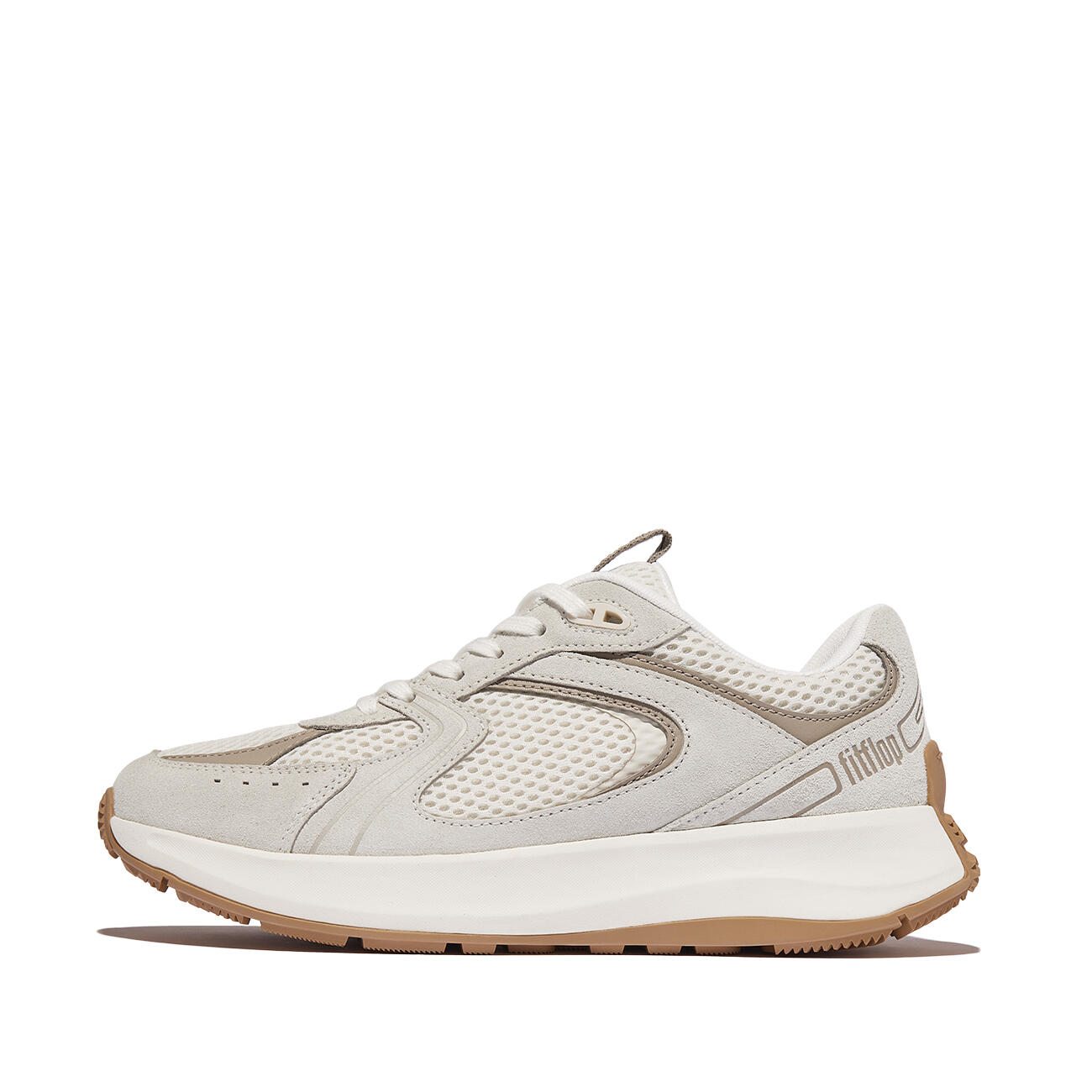 FITFLOP FitFlop F-Mode Flow Suede/Mesh/Leather Flatform Sneakers  URBAN WIT 38 3/7