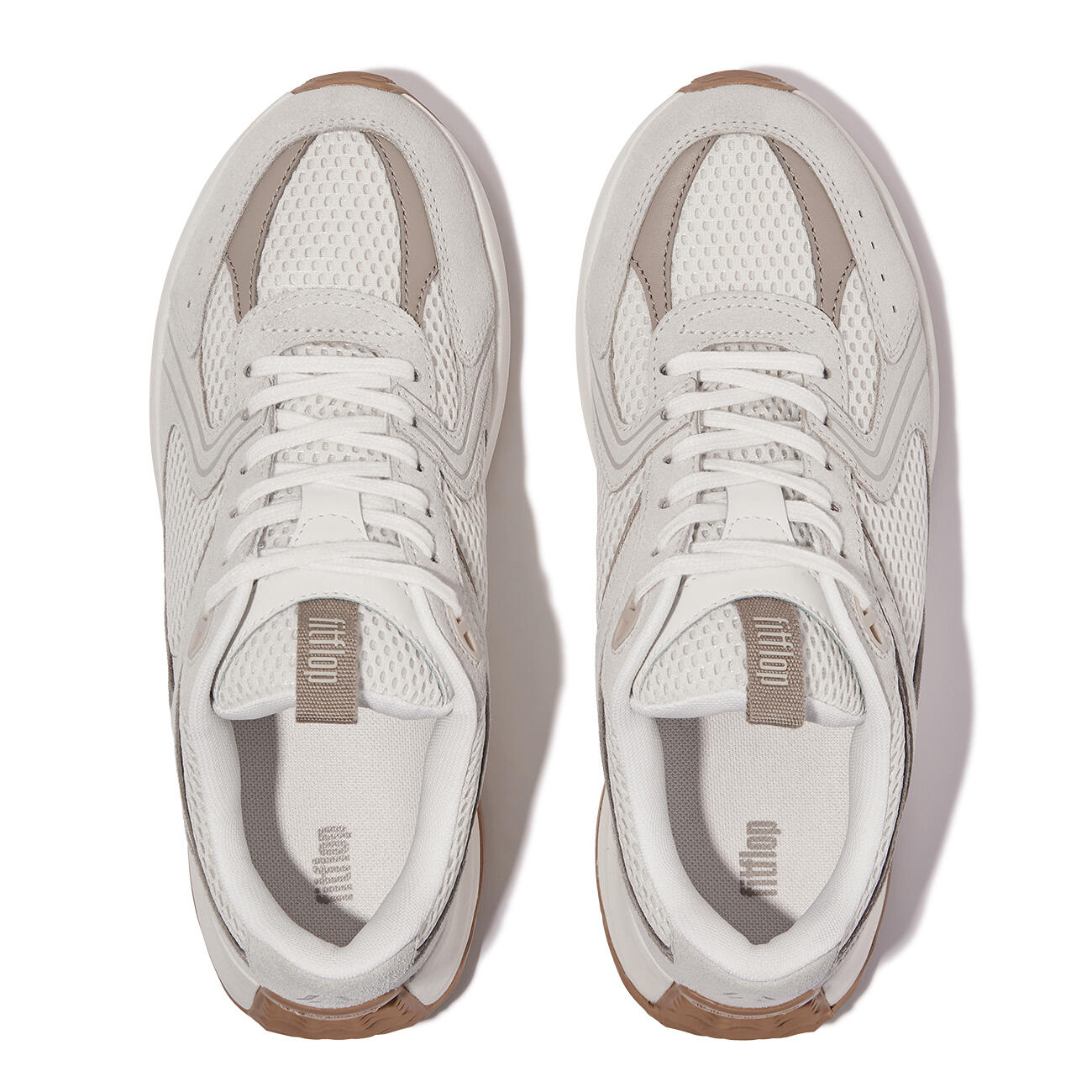 FITFLOP FitFlop F-Mode Flow Suede/Mesh/Leather Flatform Sneakers  URBAN WIT 38 5/7