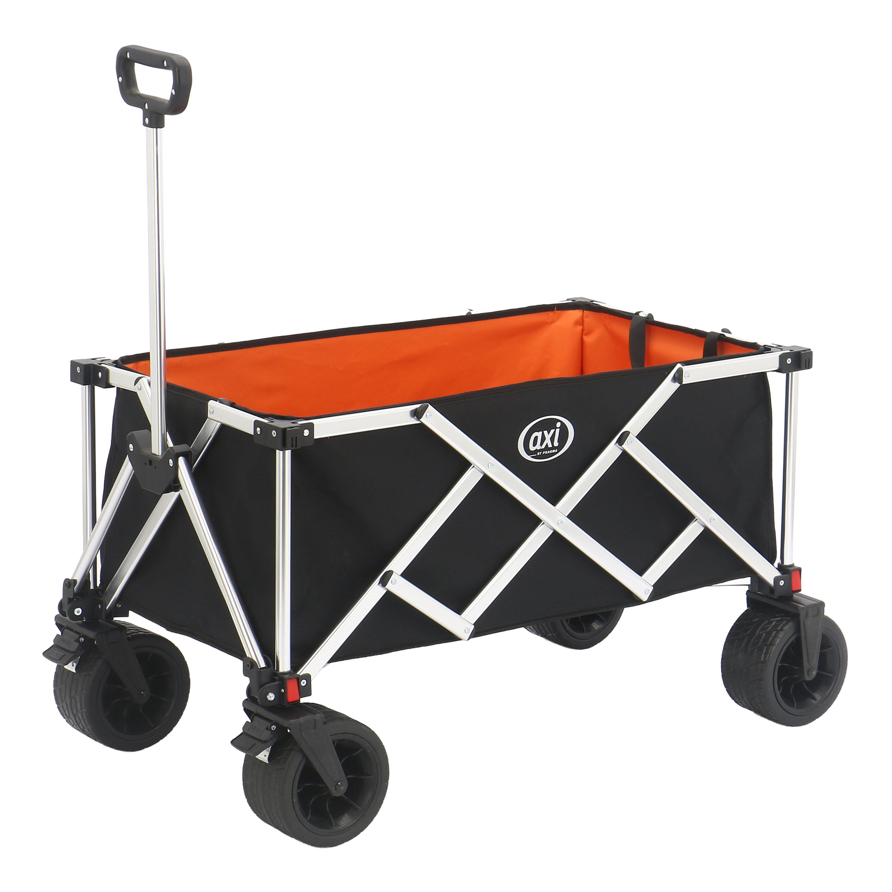 Wozek plazowy – AXI SB151 – skladany – czarny/pomaranczowy | Pojemnosc: 130 l