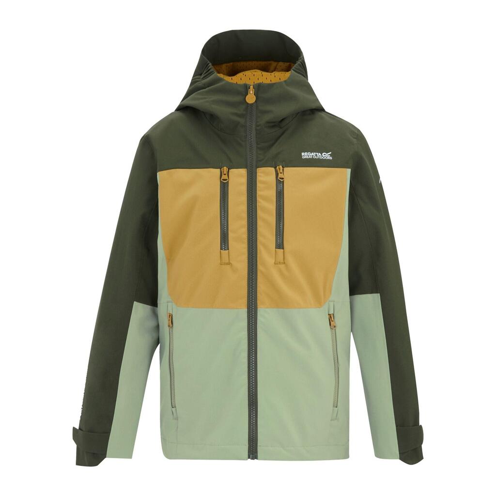 Childrens/Kids Highton Monochrome Waterproof Jacket (Dark Khaki/Wood Brown/Light