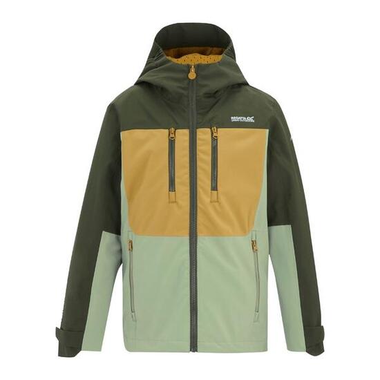 Veste Imperméable Motif/style Monochrome HIGHTON Enfant (Kaki Foncé / Marron