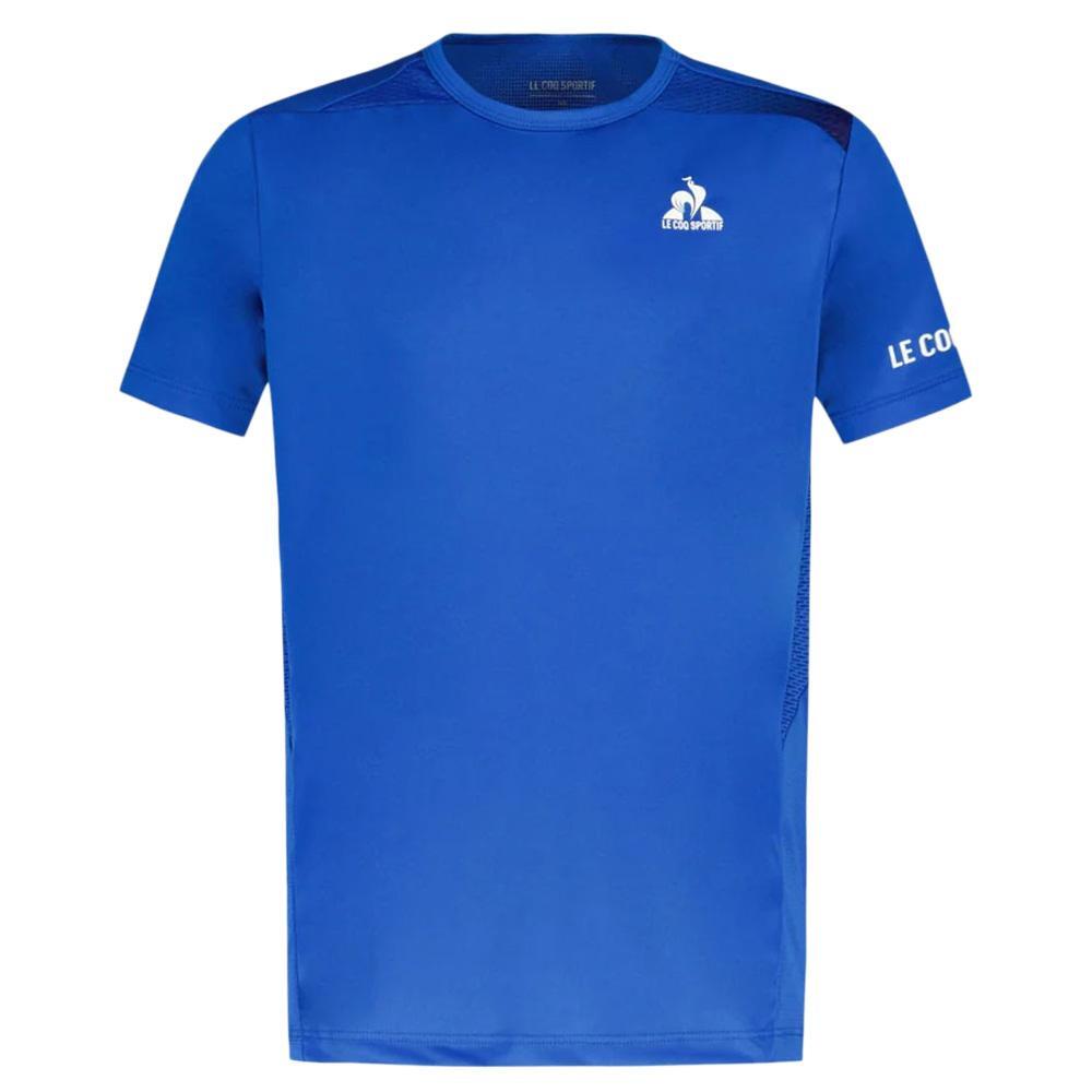 Maglietta Sportiva Blu da Tennis per Bambino Le Coq Sportif 2/5