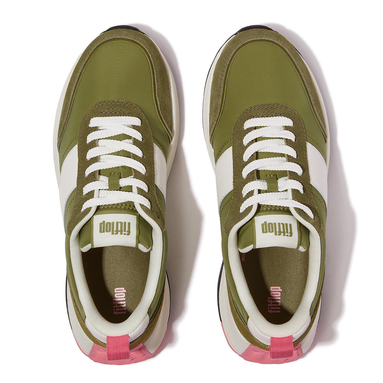 FITFLOP FitFlop F-Mode Flow Sneaker - Nylon & Suede Mix  MOSGROEN 36 5/7
