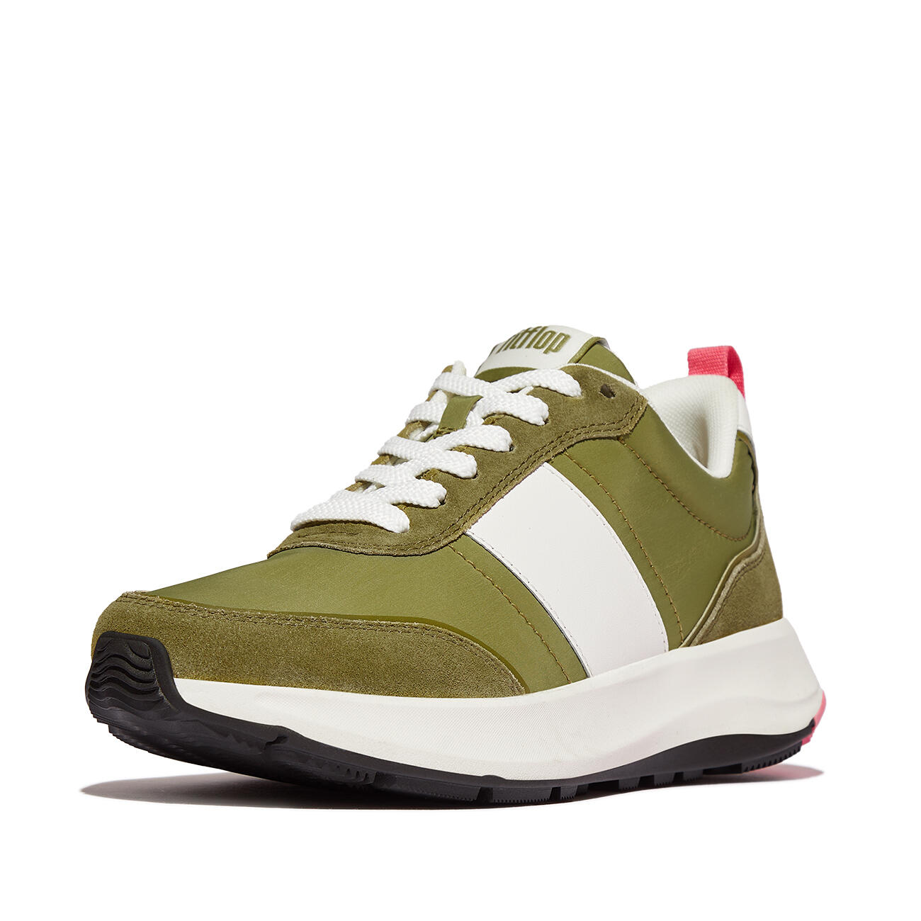 FITFLOP FitFlop F-Mode Flow Sneaker - Nylon & Suede Mix  MOSGROEN 36 7/7