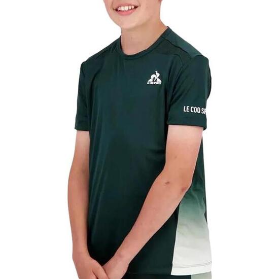 T-Shirt Tennis Le Coq Sportif Pro N°2 Scarab Verde Ragazzo