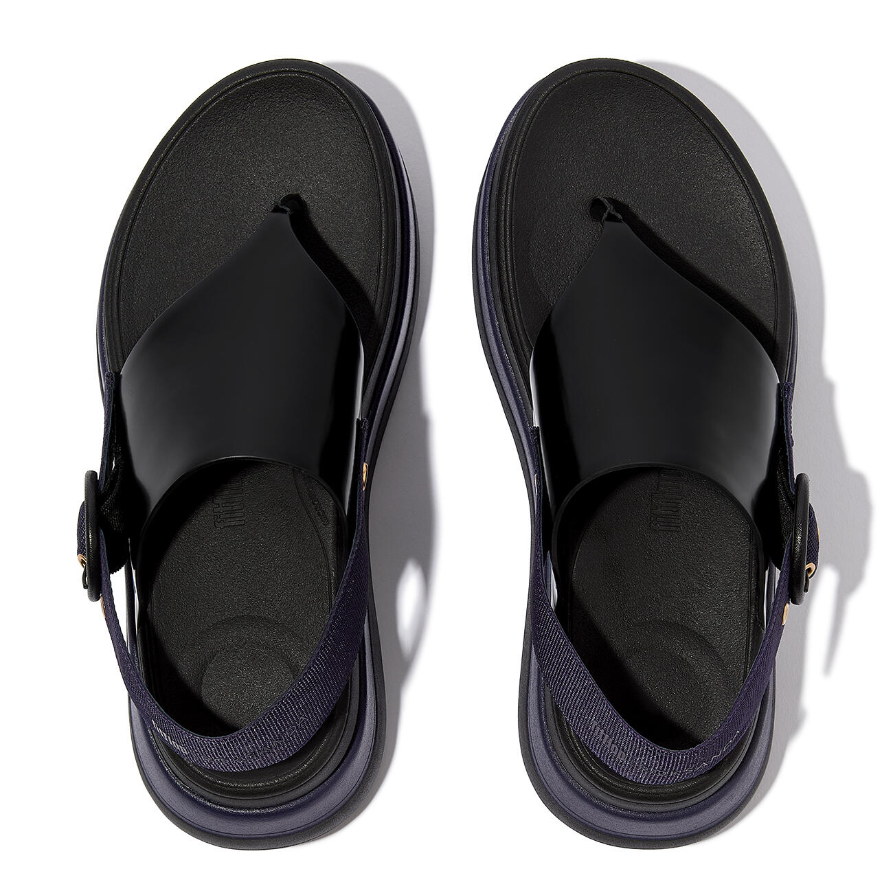 FITFLOP FitFlop F-Mode X Roksanda Leather/Webbing Sandals  ZWART/INKT 40 5/7