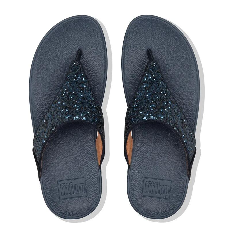 FITFLOP Lulu Glitter Toe-Thongs PU Glitter  MIDDERNACHTBLAUW 42