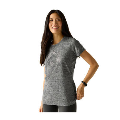 Dames fingal wereld tshirt (donker storm marl)