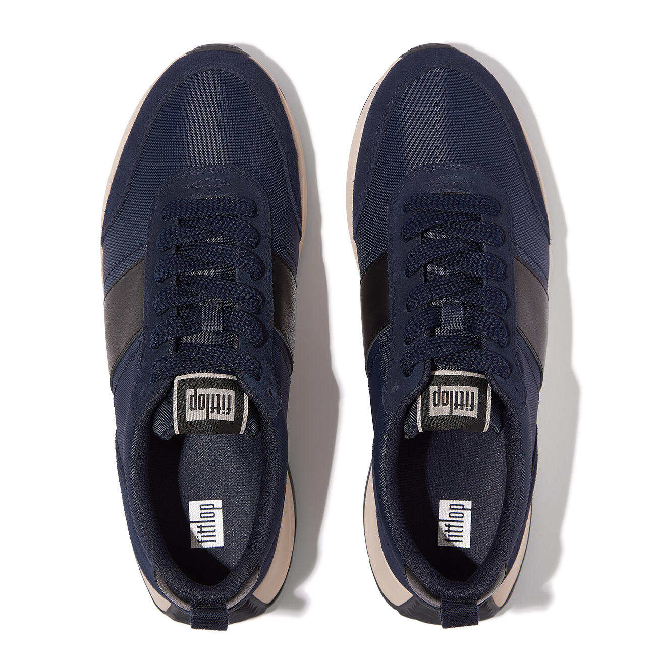 FITFLOP FitFlop F-Mode Flow Sneaker - Mixed Materials  DONKERBLAUW 45 5/7