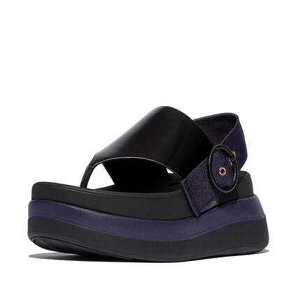 FITFLOP FitFlop F-Mode X Roksanda Leather/Webbing Sandals ZWART/INKT 39