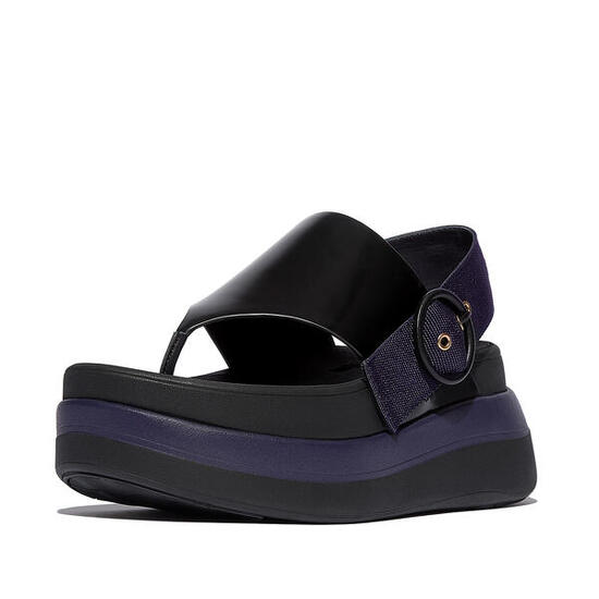 FITFLOP FitFlop F-Mode X Roksanda Leather/Webbing Sandals ZWART/INKT 39