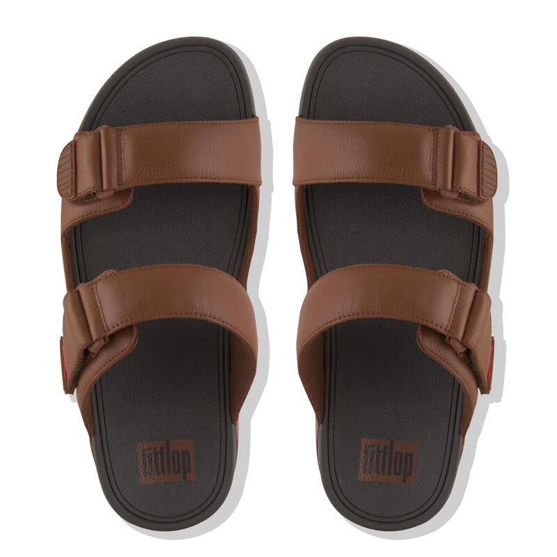 FITFLOP FitFlop Gogh Moc Slide In Leather Men  DONKERBRUIN 45