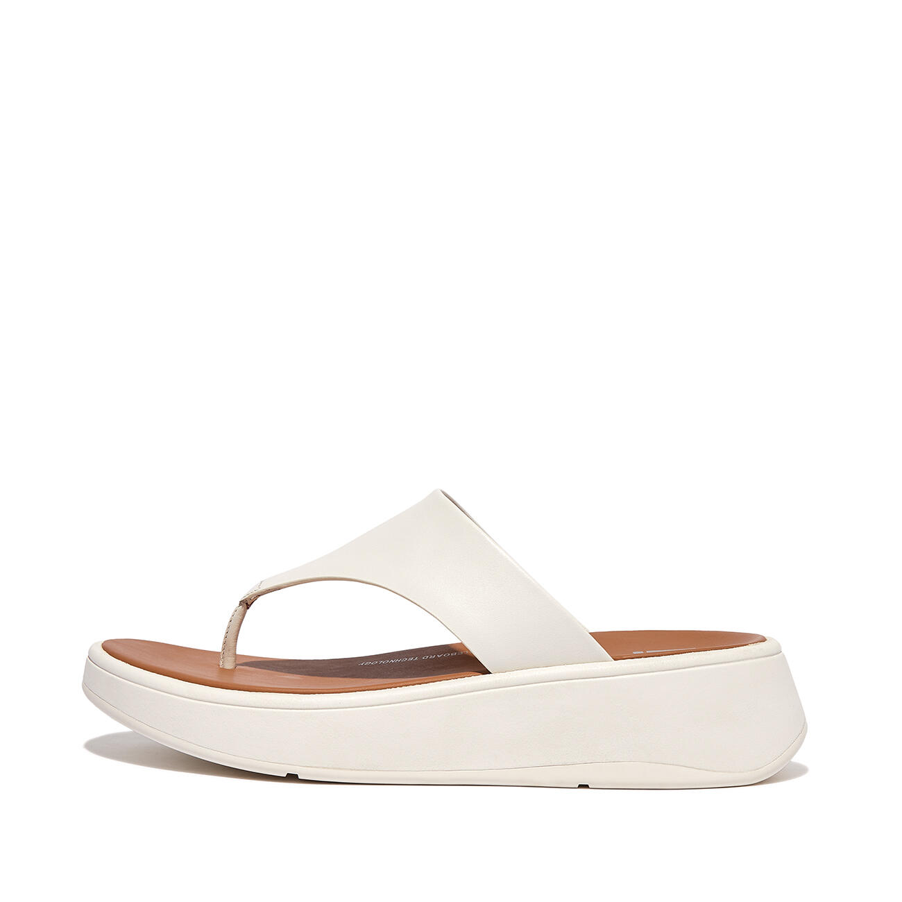 FITFLOP FitFlop F-Mode Leather Flatform Toe-Post Sandals  CREAM 42 3/7