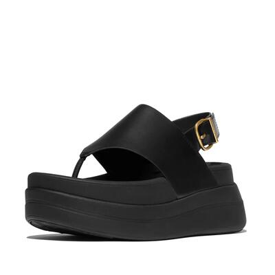 Hakken sandalen leer met achterband voor dames fitflop f-mode