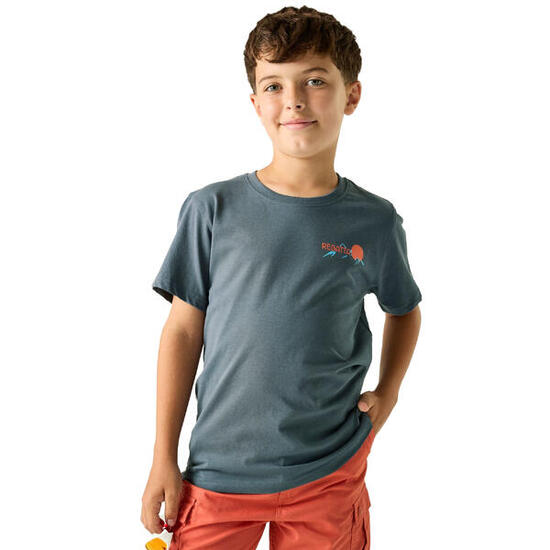 Bosley" TShirt für , Rückseitiger Aufdruck Kinder Dunkler Sturm