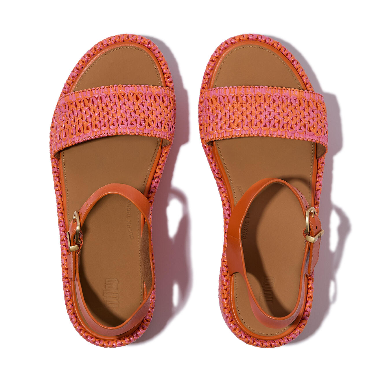Sandales Compensées FitFlop à Brides Tissées et Plateformes 5/7