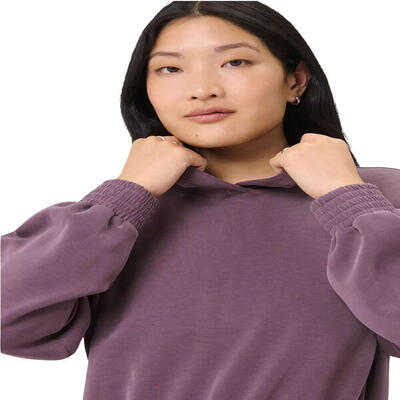 Sweaty betty sand wash ultrazacht cropped hoodie donkerpaars xl