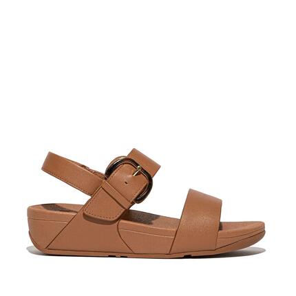 FITFLOP FitFlop Lulu Resin-Buckle Leather Back-Strap Sandals DIEPBRUIN 42