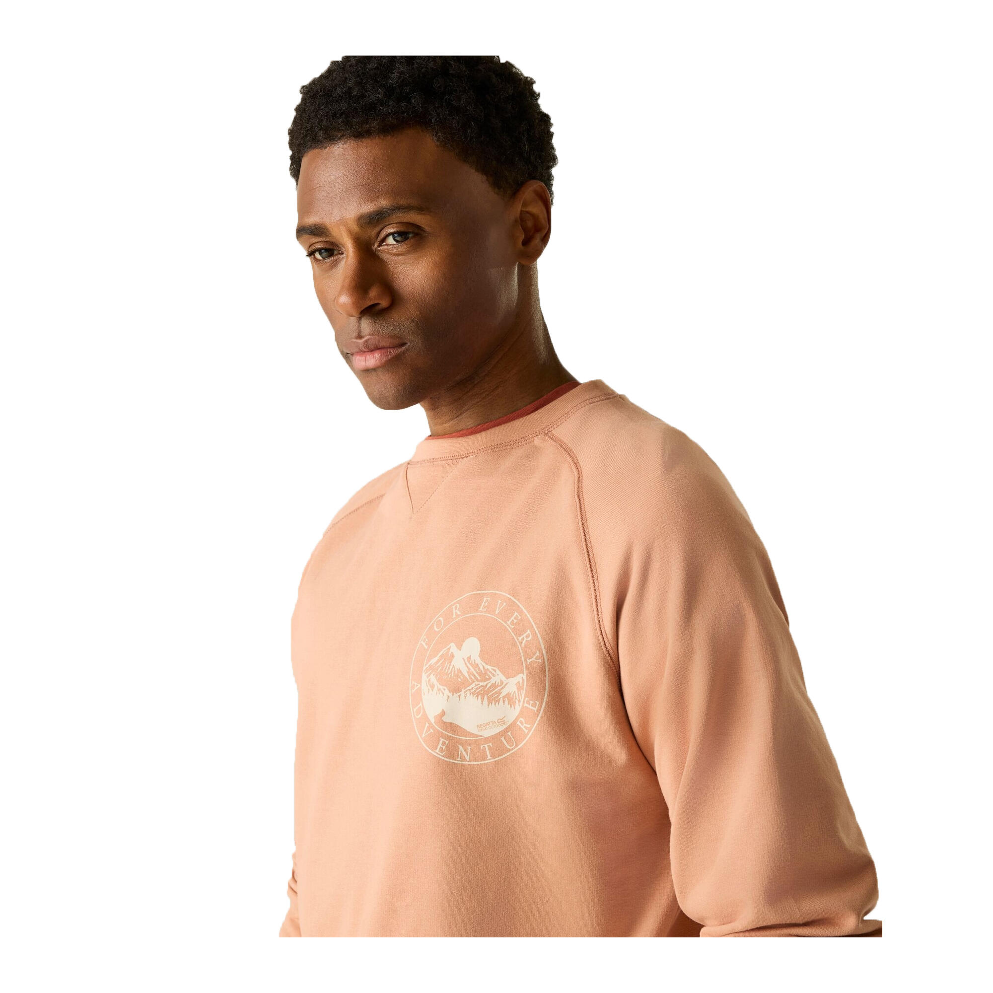 Sweat Motif/style Montagne Homme (Argile Italienne) 4/5