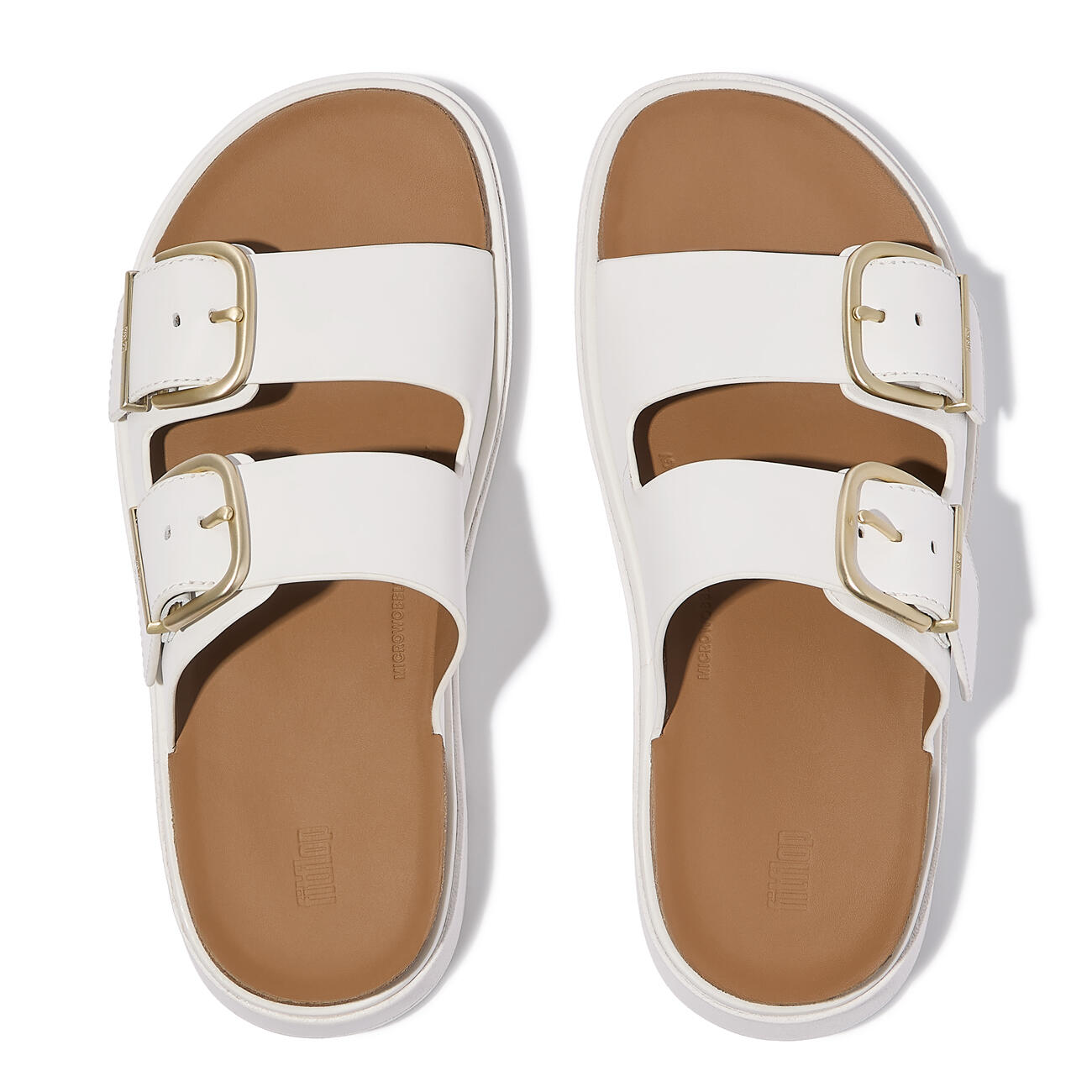 FITFLOP FitFlop Gen-FF Buckle Two-Bar Leather Slides  URBAN WIT 38 5/7