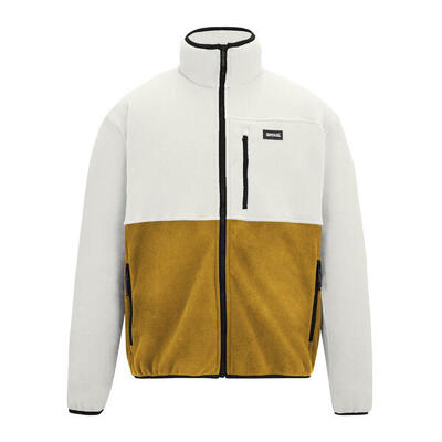 Heren frankie colour block full zip fleecejack (arctic/moonlight denim)