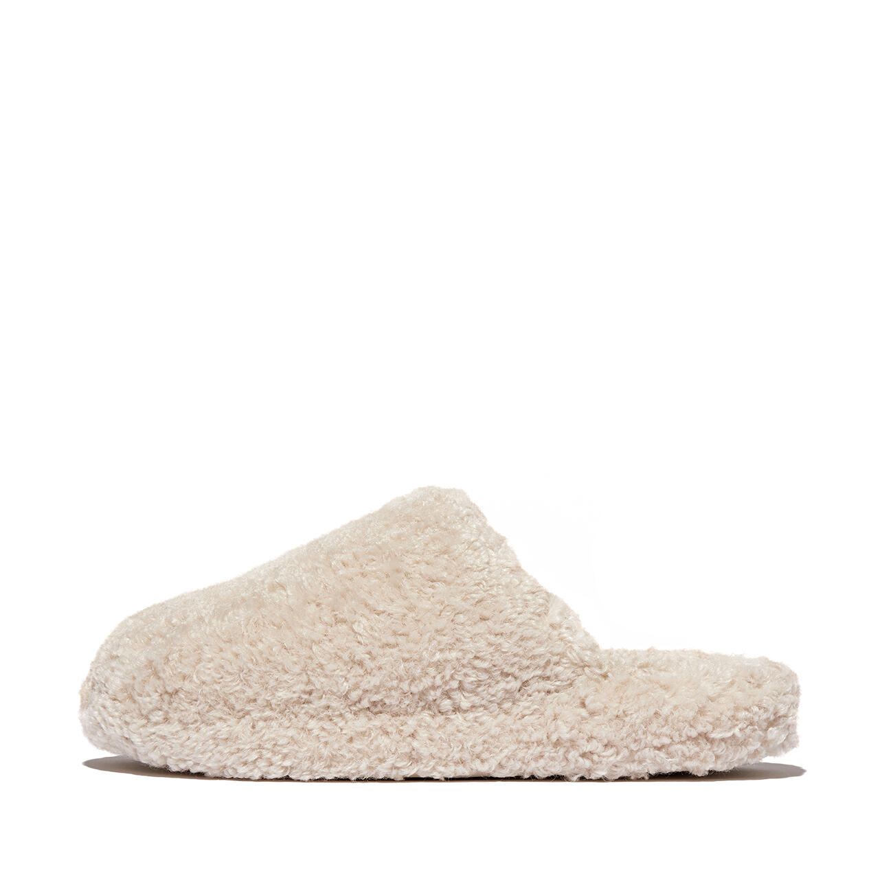 Pantoufles FitFlop peluche blanche 3/7