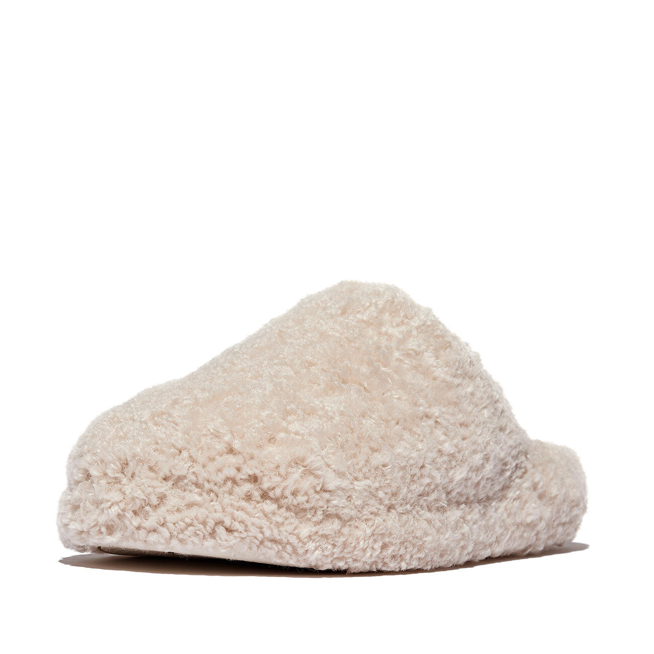 Pantoufles FitFlop peluche blanche 2/7