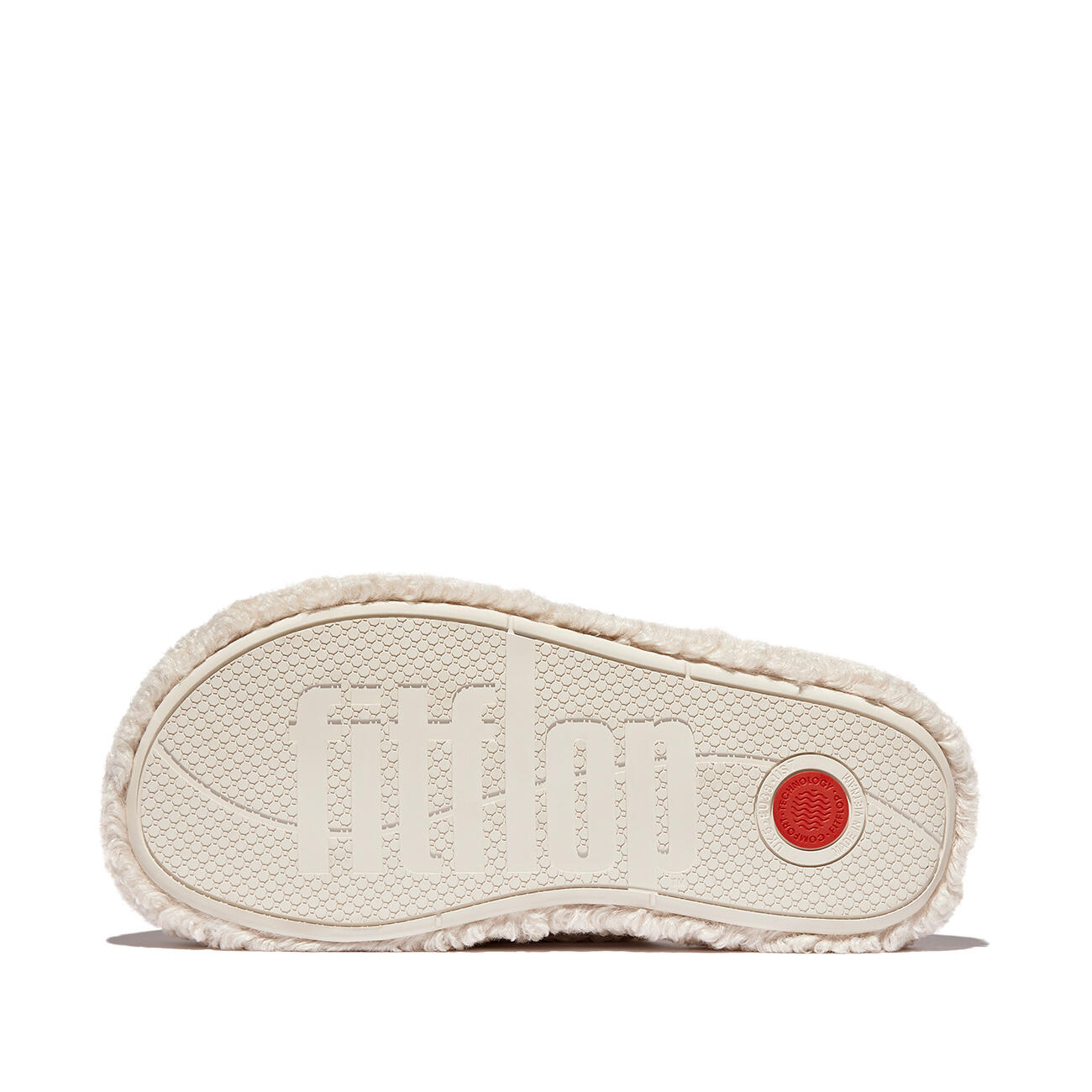 Pantoufles FitFlop peluche blanche 4/7