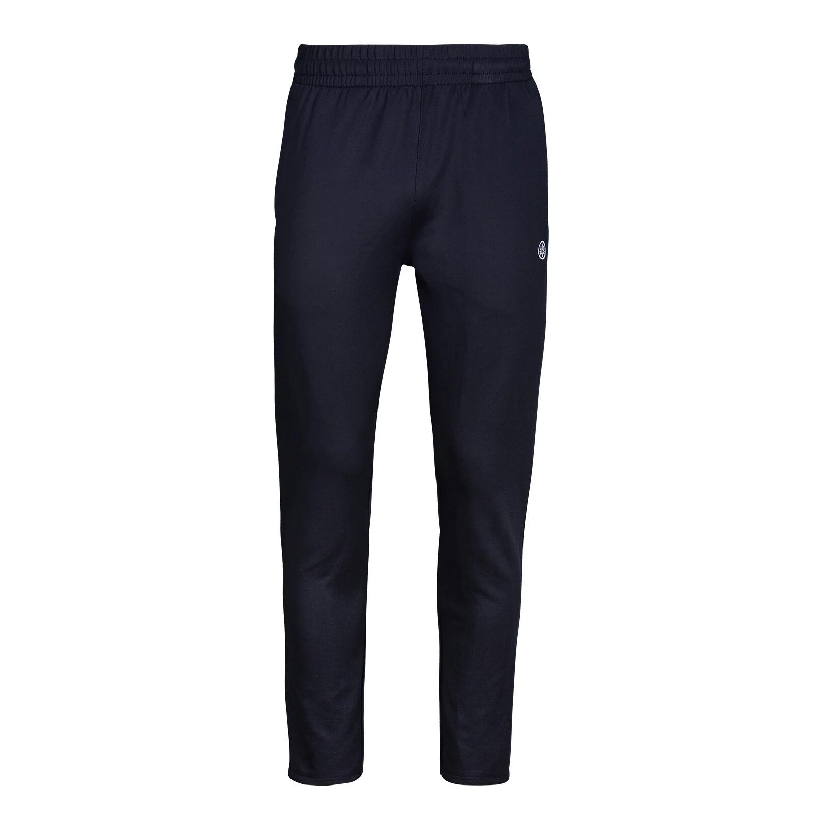 Generisch Pantaloni da uomo dritti per il tempo libero, a vita media, con tasche, business, gamba dritta, larga, traspiranti, per attività all'aria aperta, casual, da uomo, colore nero, Blu, M