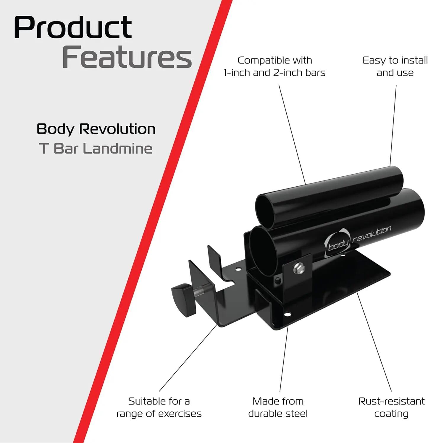 Body Revolution Accessoire de Poignée Pour Entraînement Landmine 3/6