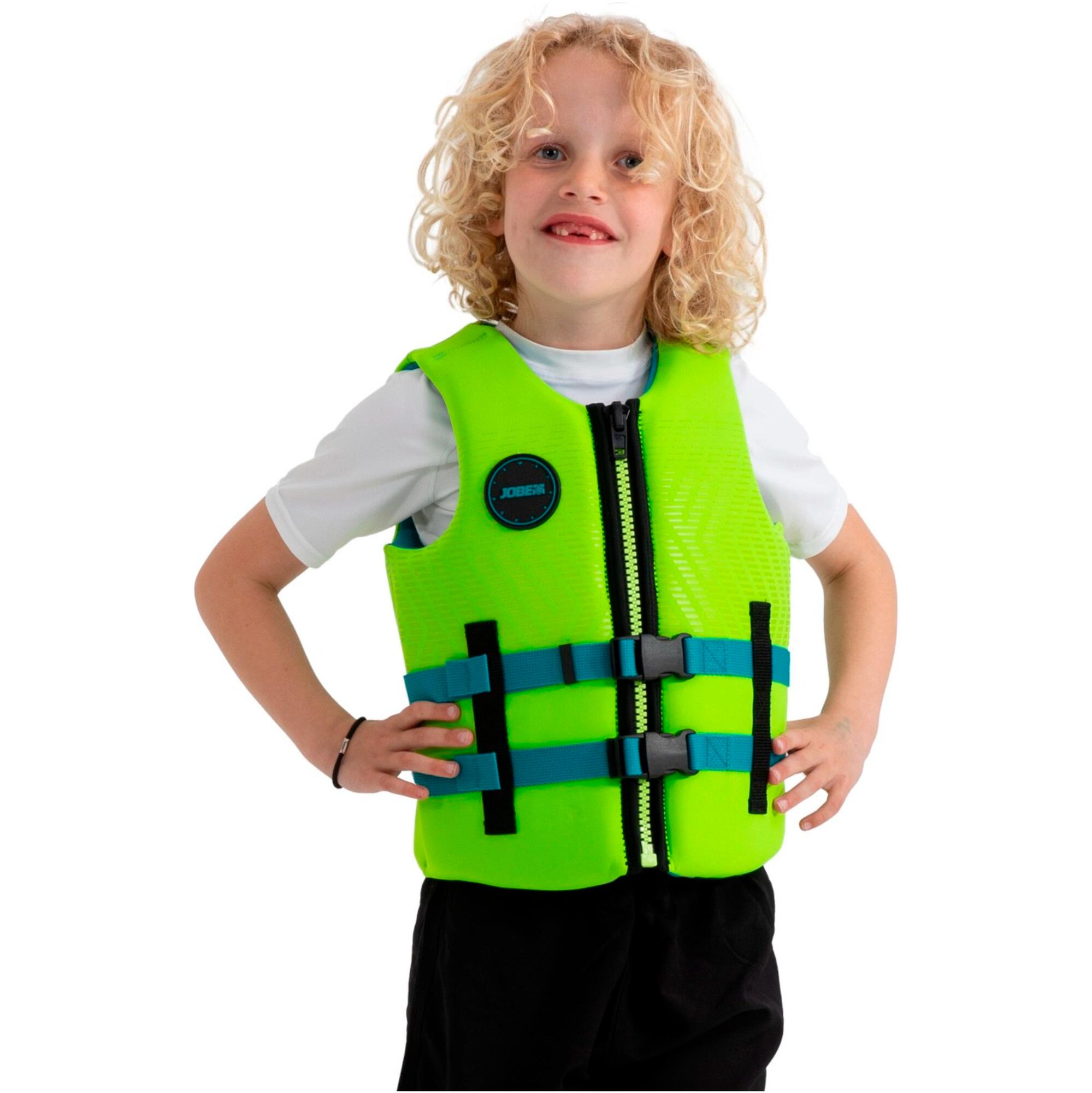 Colete Jobe Neoprene Criança Lime 1/7
