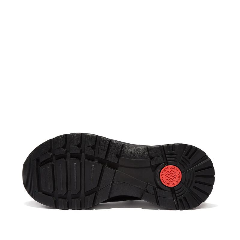 FITFLOP Neo-D-Hyker outdoor sneakers van leder-mix  GEHEEL ZWART 36