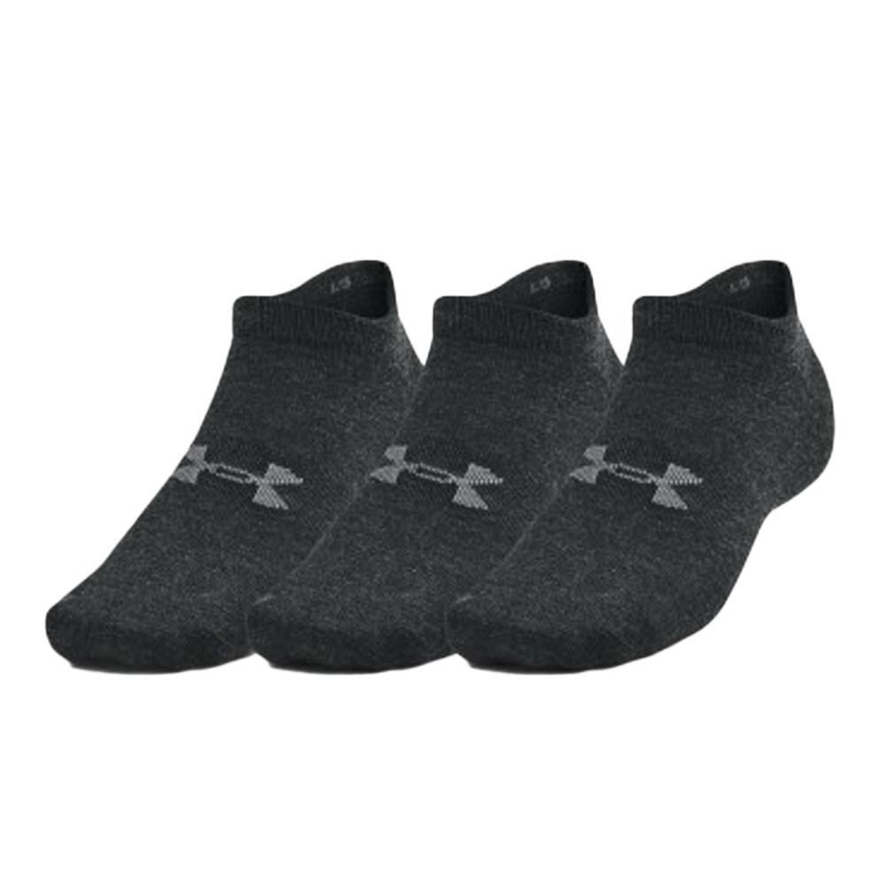 Under Armour Essential No Show Dark Grey Socks - 3 Pairs
