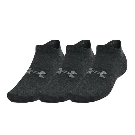 Under Armour Essential No Show 3 Paia di Fantasmini Sportivi Grigio Scuro